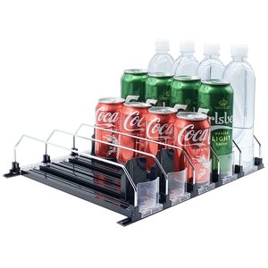 Rack de supermarché à alimentation par gravité automatique largeur de publicité système de poussoir d'étagère de boisson de bouteille de gravité réglable - Product Image 3