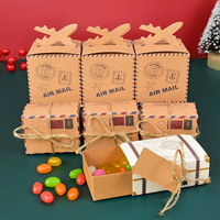 Boîte à bonbons en forme de valise, thème voyage, 10 pièces, papier kraft, pour chocolats, cadeaux, emballage pour mariage, anniversaire, baby shower
