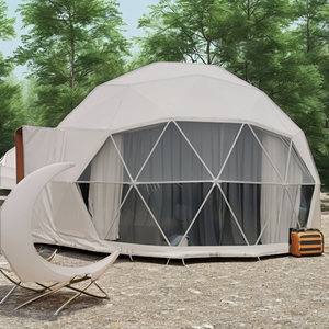 Carpa Domo Geodésica de Lujo para Glamping al Aire Libre, Personalizada de Fábrica, Impermeable y Resistente al Viento, de 7m, 8m, 9m, con Baño, Modelo DT014 - Product Image 2