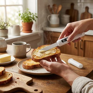 Couteau à beurre intelligent étanche IP68 en acier inoxydable, gadget de cuisine avec batterie 2500 mAh pour une application facile - Présentation du produit - Product Image 2