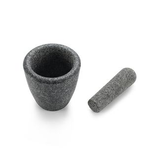 Juego de <span class=keywords><strong>mortero</strong></span> y Maja de mármol natural de primera calidad-Cuenco para molinillo de ajo hecho a <span class=keywords><strong>mano</strong></span>-Trituradora de especias de piedra maciza-Utensilios de cocina - Product Image 5