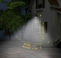 Lampu Tenaga Surya 30LED Kecil IP65 Tahan Air Sensor Gerak Lampu Keamanan 2-Mode Lampu Dinding Nirkabel CRI Tinggi 90 6000K Garansi 1 Tahun