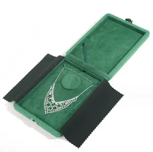 LOW MOQ 1 Top Customized Microfiber Diamond Stone Box Pendant Box Set Jewelry Package