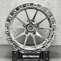 Jantes Bku Beadlock forgées 5x120.65 pour Chevrolet Corvette C6 C7 C8 C4 C5 ZR1 Z06 18 19 20 pouces, jantes en alliage chromé, jantes de drag