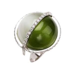 Anillo de Plata 925 Personalizado con Piedras Preciosas, Artesanía Italiana, Estilo Artístico Vintage, Joyería para Mujer con Cristal de Estrás para Aniversario - Product Image 1