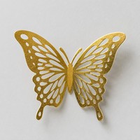Decoraciones de Mariposas Doradas Estéreo de Varios Tamaños, Adornos de Papel Hueco para Fiestas, Suministros para Celebraciones de Boda, Venta al por Mayor