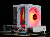 Radiateur CPU HDT à contact direct, dissipateur thermique double tour avec ventilateur, vente en gros, ventilateur de refroidissement CPU avec affichage numérique