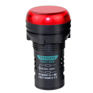 Lampe de signalisation LED Tengen TGAD1-22DE rouge 220V IP65 durable - Product Image 1