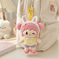 Porte-clés en peluche Kawaii OEM ODM pour sacs, breloques décoratives, mini poupées K-pop en peluche personnalisables