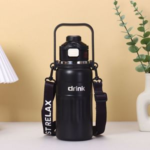 Custom 316 Stainless Steel Eco-Friendly Anti-Slip Vacuum Insulated Water Bottle Double <b>Wall</b> BPA Free Leak-Proof Large Capacity - Product Image 4