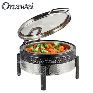 Onawei - Juego de Recipientes para Calentar Comida, Color Negro, de Lujo, para Buffet, Bodas, Fiestas, Servicio de <span class=keywords><strong>Catering</strong></span> - Product Image 3