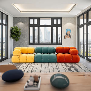 मॉड्यूलर अनुभागीय क्लाउड सोफे-रंगीन मखमली मॉड्यूलर सोफा 2025 लिविंग रूम के लिए फर्नीचर प्रवृत्ति - Product Image 1