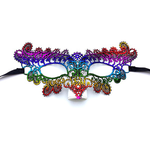 Masque en dentelle sexy pour adultes et enfants, accessoires de scène, Halloween, danse, masque amorphe en dentelle pour reine de la fête - Product Image 5