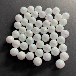 Perline Rotonde Blu Chiaro da 1,1 mm con Foro Completo, Perline di <span class=keywords><strong>Opale</strong></span> Creato in Laboratorio Stile Messicano, Prezzo Pietra <span class=keywords><strong>Opale</strong></span> - Product Image 3