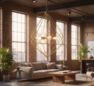 <b>Gold</b> Wire Handmade Brass <b>Lantern</b> Christmas Contemporary Sleek Modern Design Durable Construction Living Room Bedroom Dining - Product Image 2