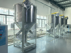 Mezcladora de cinta de alta velocidad MItex automática de acero inoxidable de 1000 kg para masterbatch de color, 4KW/5.5HP, 380V, trifásica, 50Hz, para materia prima plástica - Product Image 1