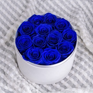 Caja de Regalo Redonda de Lujo con Rosas Preservadas a Medida, Empaque de Rosas Frescas Cortadas y Preservadas para el Día de San Valentín - Product Image 4