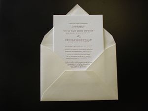Cartes d'invitation de mariage en <span class=keywords><strong>papier</strong></span> coton, impression typographique, <span class=keywords><strong>papier</strong></span> fait main, impression livre, personnalisées, gaufrées ou en relief - Product Image 4