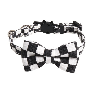Collare per Gatti Regolabile con Papillon, in Poliestere e Nylon Stampato, con Campanello, Accessorio per Animali Domestici - Product Image 4