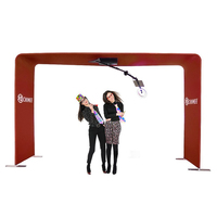 Nouveau Design aérien 360 automatique Photo Booth toile de fond Selfie caméra Top Spinner Photo Booth Sky 360 Video Booth