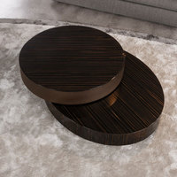 Table basse moderne de luxe convertible en acier inoxydable pour salon et table centrale ronde élégante