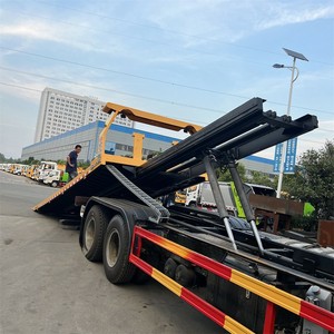 0 Degree Full Sit on Ground Roll <b>Back</b> Flatbed Towing Wrecker Tow Truck Body for Sale - Product Image 6