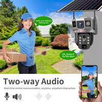Caméra IP solaire extérieure VESAFE 4K avec vision nocturne, zoom 10x, 8 MP, surveillance de sécurité avec caméra CCTV sans fil 4G