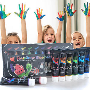 XinyiArt Safe 10 colori vivaci 10 colori vivaci 60ML di <span class=keywords><strong>pittura</strong></span> artistica per bambini forniture lavabili Set di vernice per dita per mani e piedi - Product Image 6