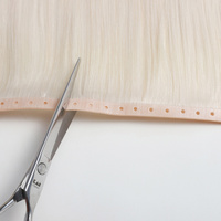 Extensions de cheveux humains de qualité professionnelle pour salon, trame papillon, blondes, avec trou invisible, trame en PU, 100% cheveux vierges, fournisseur