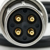 Connecteur circulaire d'aviation étanche WS16 à 4 broches mâle IP68 avec verrouillage par vis pour câble, idéal pour l'éclairage LED industriel (OEM)