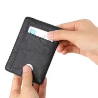 RFID 파이썬 블랙 럭셔리 atm 슬림 가죽 백신 신용 카드 홀더 지갑