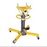 Cric hydraulique professionnel pour boîte de vitesses en acier, 0,6 tonne, vérin à double section, hauteur max. 175 cm, support à quatre roues pour voiture