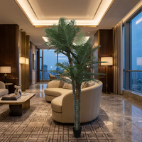 Grand palmier artificiel de 9,8 pieds, résistant aux UV, écologique, aspect naturel, décoratif pour l'extérieur, faux cocotier pour parcs à thème et hôtels