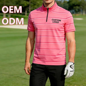 Camiseta de Golf Personalizada con Logotipo ODM, Camiseta de Manga Corta para Hombre, Tejida, Estampada, de Secado Rápido, con Spandex/Algodón, Sublimada, de Alta Calidad - Product Image 1