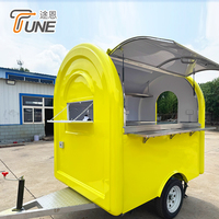 Mini-remorque alimentaire ronde verte adorable avec auvent, cuisine mobile entièrement équipée à vendre – Prix usine