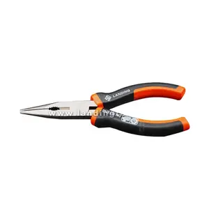 Heat treated Dipped Plastic Bi-color TPR PP handle CRV or Carbon Steel Combination Needle Long Nose Plier