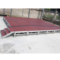 Scène extérieure mobile de luxe antidérapante pour événements, podium facile à installer, équipement d'éclairage pour concerts et mariages, scène extérieure en aluminium