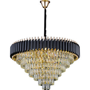 selling golden supplier High Ceiling Pendant Lighting Living Room Luxury Black <b>Chandelier</b> luxury with Crystal - Product Image 6