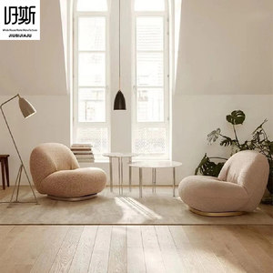 Fauteuil Sydney en velours d'agneau, design italien minimaliste, dossier incurvé ergonomique, fauteuil <span class=keywords><strong>de</strong></span> loisirs individuel pour salon, chambre, <span class=keywords><strong>salle</strong></span> <span class=keywords><strong>de</strong></span> <span class=keywords><strong>sport</strong></span>, détente - Product Image 5