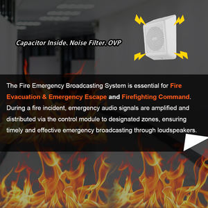 Altavoz de Sistema de Alarma contra Incendios Tanda TX3358 de 3W y 120V, Montado en la Pared, Respuesta de Frecuencia de 150Hz-8kHz para Edificios Públicos Comerciales - Product Image 3