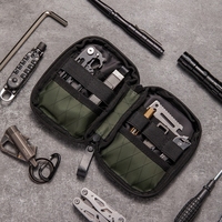 Nouveaux produits à succès, sac de rangement EDC personnalisé en cuir avec fermeture éclair Xpac, pochette à outils