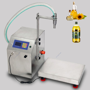 Mini machine de remplissage de liquides (bière, jus) à tête unique, à commande manuelle, avec fonction de pesage et d'emballage - Product Image 1