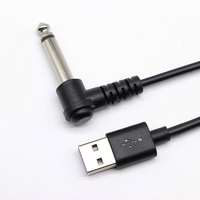 6,35mm AUDIO Mono AUX Stecker auf USB 2.0 Buchse Konverterkabel