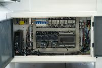 Machine de découpe de panneaux de mélamine à commande PLC automatique, machine à scie à table coulissante