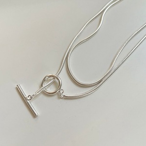 Cadena larga de plata de ley S925 con diseño de hueso de serpiente y cierre OT ajustable para mujer - Product Image 4