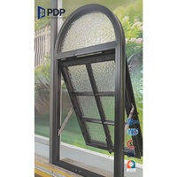 Ventana Francesa Tipo Awning PDP, Tamaño y Color Personalizados, Estilo Vintage Francés, Vidrio Tintado, Apertura Superior, Aislamiento Térmico Exterior