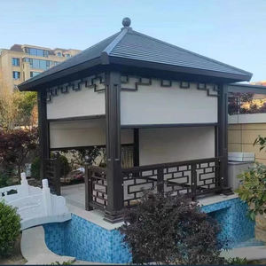 Gazebo Redondo de Acero para Jardín, Parque, Patio, Resort y Área de Recreación al Aire Libre con Tamaño Personalizado y Diseño Decorativo - Product Image 6