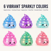 Jouet Squishy Caca Pailleté Nouveauté pour Enfants, Jouet Sensoriel à Remontée Lente pour la Thérapie et le Soulagement de l'Anxiété, Cadeau Unique