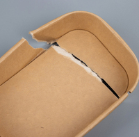 Contenants alimentaires jetables rectangulaires en papier kraft recyclable et durable, compatibles micro-ondes et étanches, avec plusieurs types de couvercles