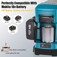 Cafetière sans fil QIYUN MT CM05 pour batterie 18V, cafetière à filtre portable, moulin à café électrique, matériau ABS, camping-car